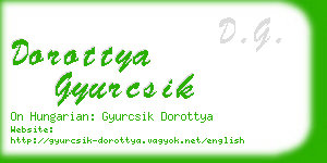 dorottya gyurcsik business card